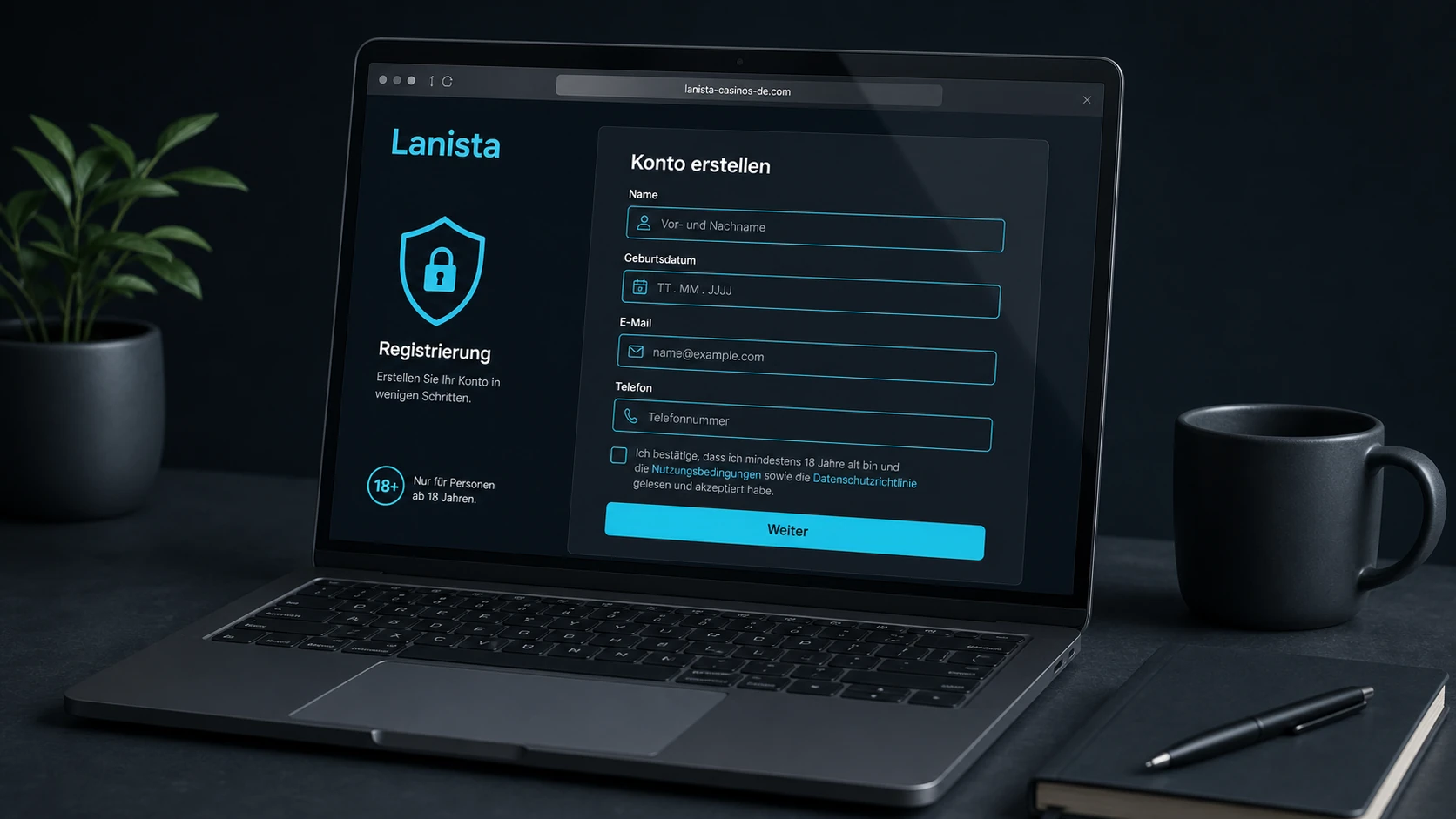 Lanista Casino Registrierung vor dem Login