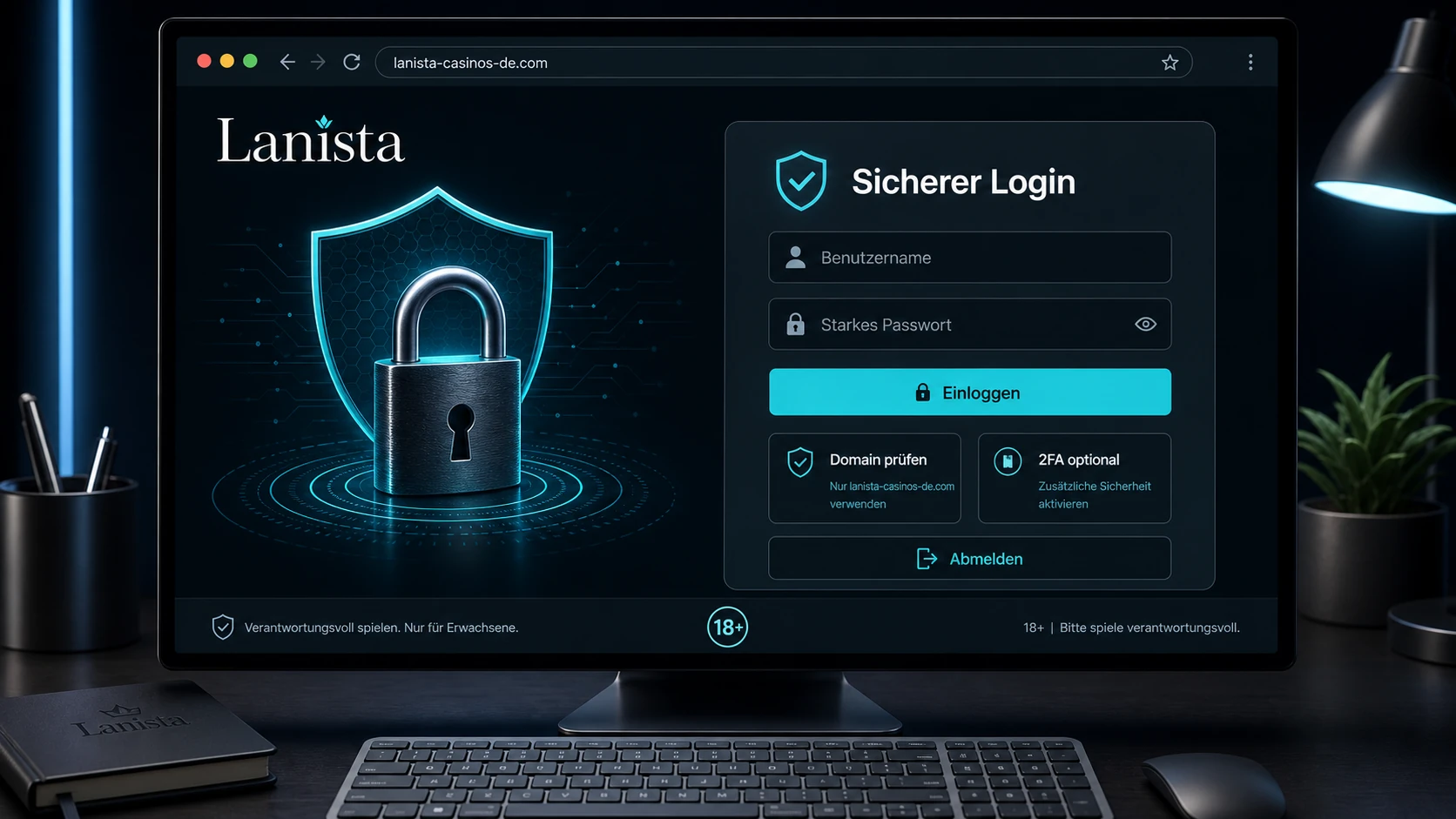 Sicherheit beim Lanista Login